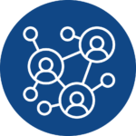 Icon blau Network