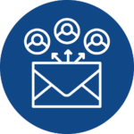 Icon blau Email-Marketing