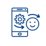 Icon blau mobile Optimierung